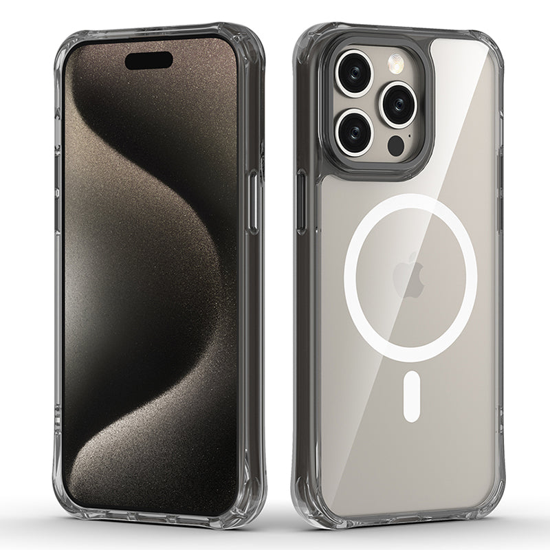 For iPhone 15 Pro Max Slim Case Compatible with MagSafe PC+TPU Hybrid Clear Phone Cover For iPhone 15 Pro Max Slim Case Compatible with MagSafe PC+TPU Hybrid Clear Phone Cover